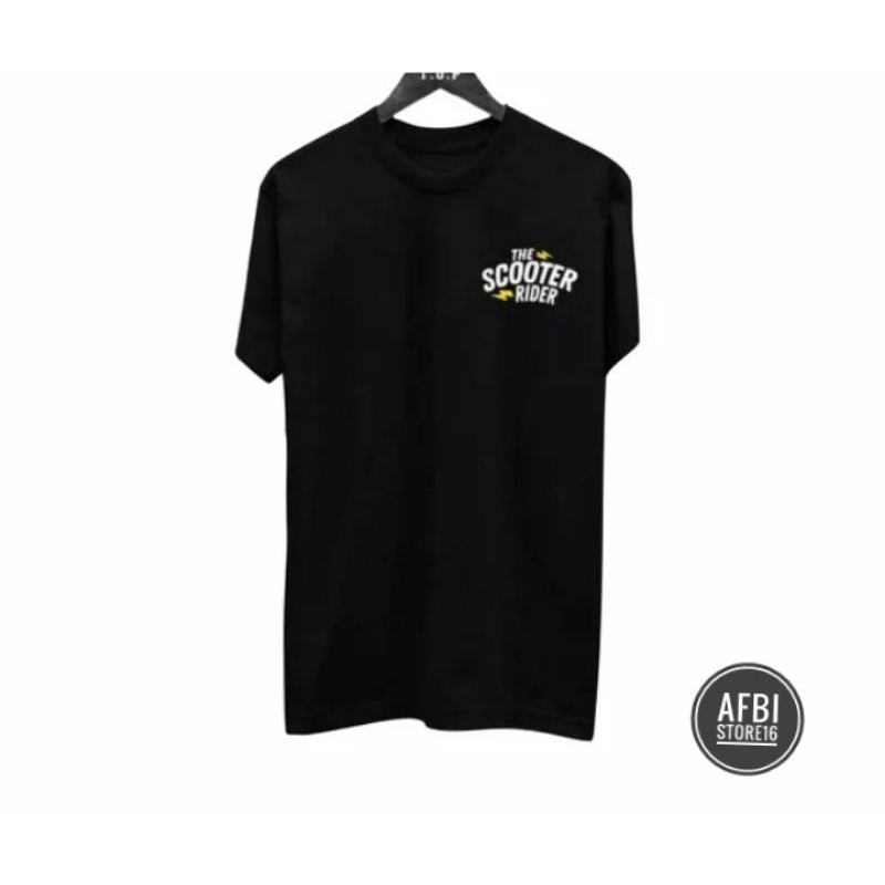 T-SHIRT BAJU KAOS DISTRO UNISEX THE SCOOTER RIDER COMBED 30S