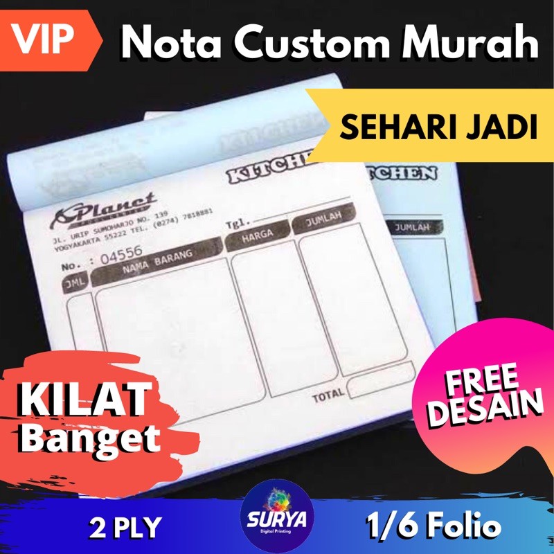 

NOTA CUSTOM / NOTA OLSHOP / FREE DESAIN 1/6 FOLIO
