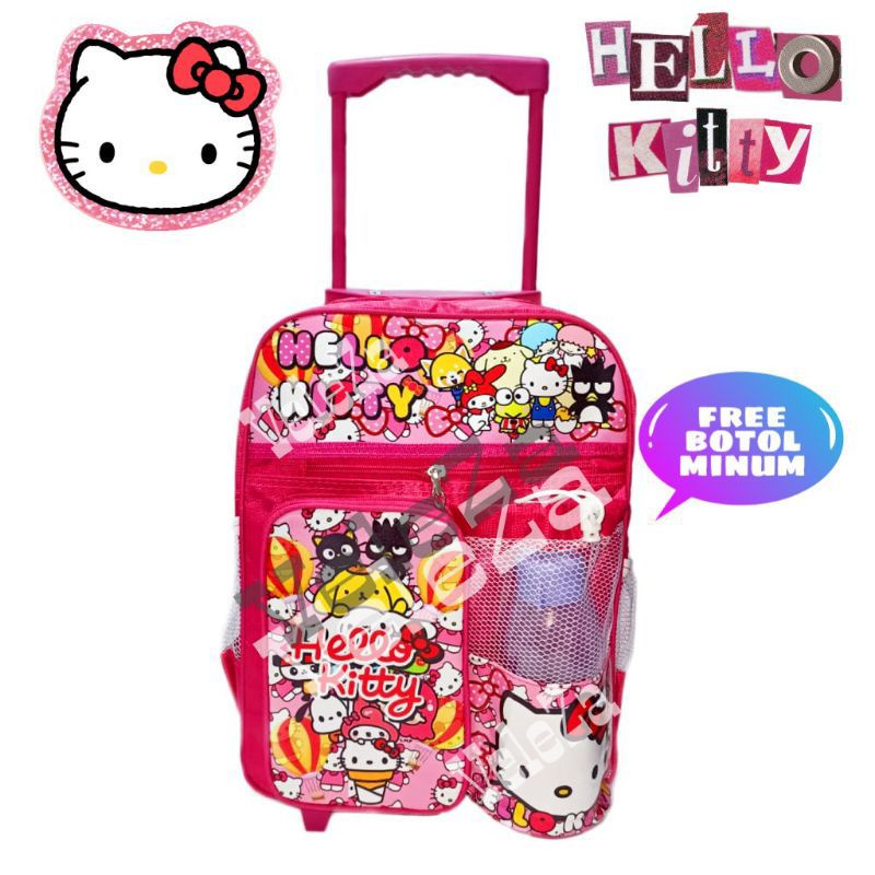 TAS RANSEL TROLI ANAK LOL HELLO KITTY FROZEN MINNIE MOUSE GRATIS BOTOL MINUM - TAS TROLI - TAS ANAK