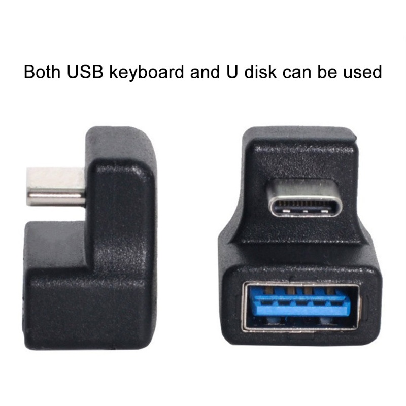 Kaos Btsg180° Up &amp; Down Elbow USB-C OTG to USB 3.0 Female Extension Adapter Untuk Tablet