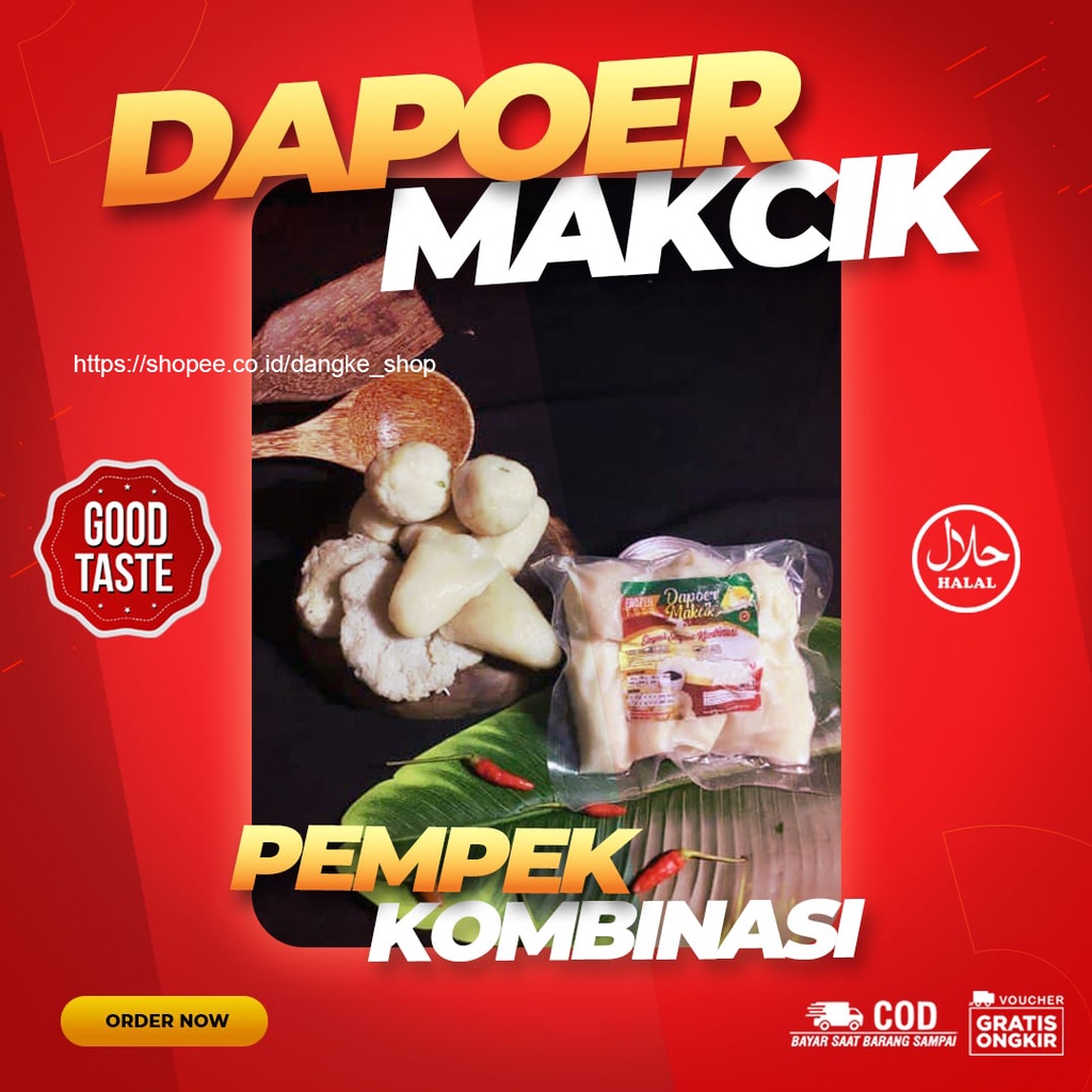 Empek-empek Kombinasi Dapoer MakCik + Cuko Asli Palembang Pempek Mpek-mpek Frozen Food Murah Enak