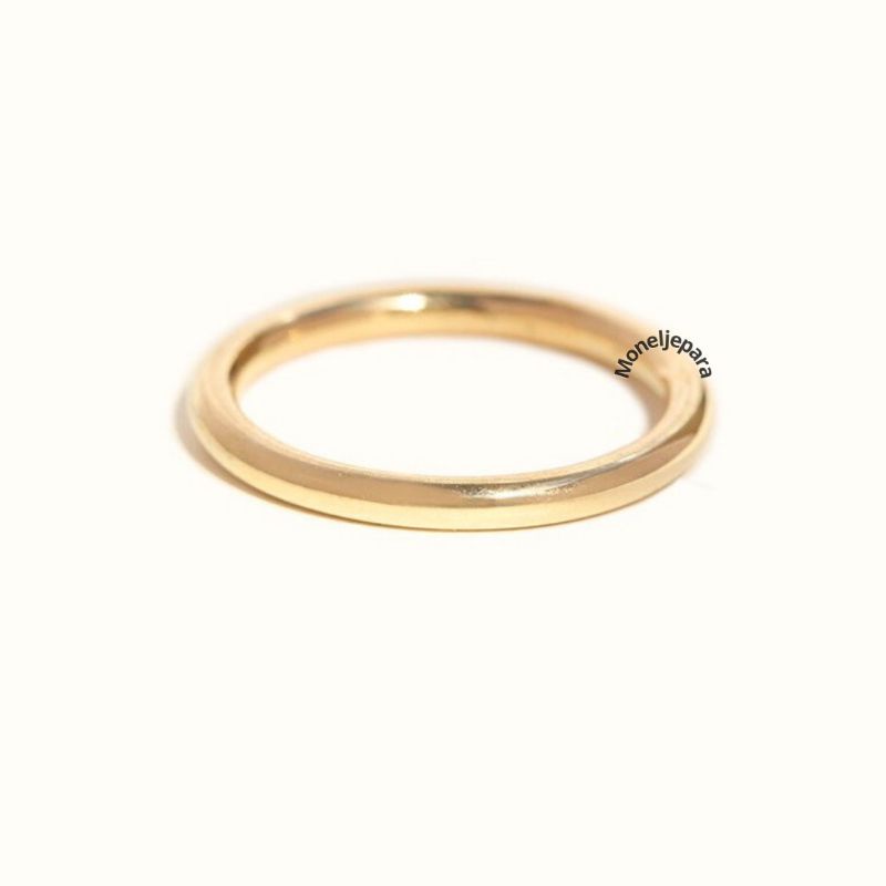 Cincin Titanium Tipis Gold