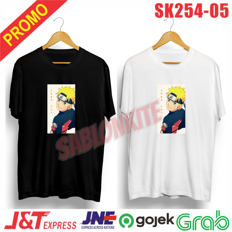 MURAH !!! KAOS DISTRO UNISEX NARUTO SK 254 BISA CEWE COWO