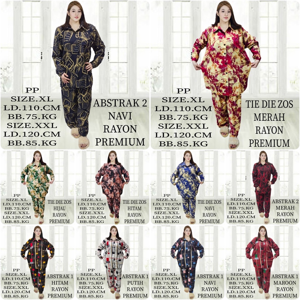 PP BAJU TIDUR RAYON PREMIUM SETELAN