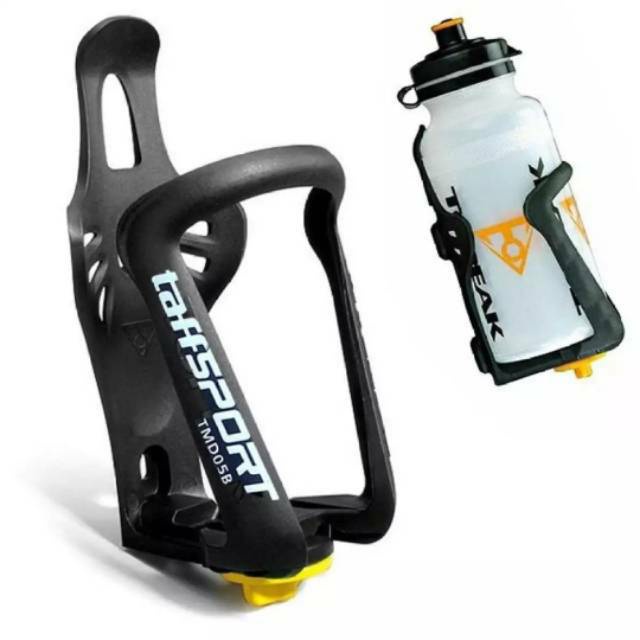 TaffSPORT Holder Tempat Botol Minum Sepeda Adjustable Bottle Cage - Kuat Tahan Keras tapi Lentur - Tempat Meletakan Botol Shacker Tumbler pada Sepeda