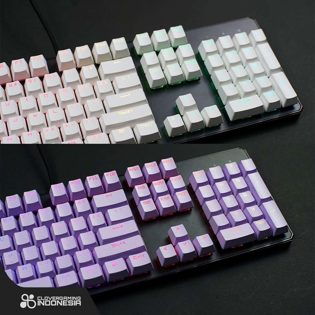 Keycaps CLV Color Standard - Mechanical Keyboard Fullsize ABS Backlit Full LED Gaming Warna