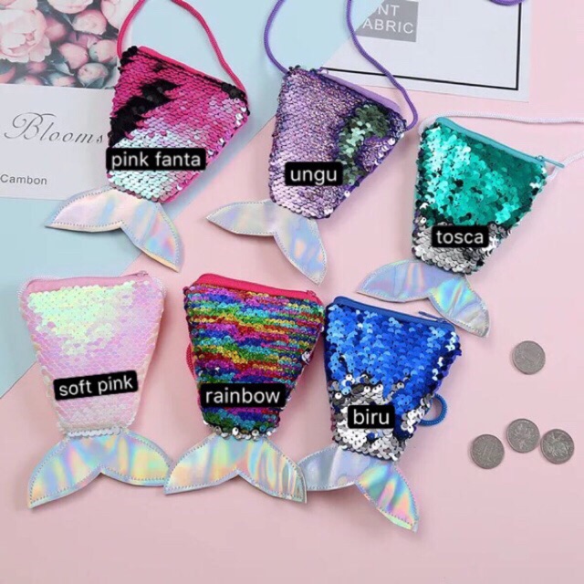 TAS  MERMAID EKOR PUTRI DUYUNG  BAG ANAK SLEMPANG