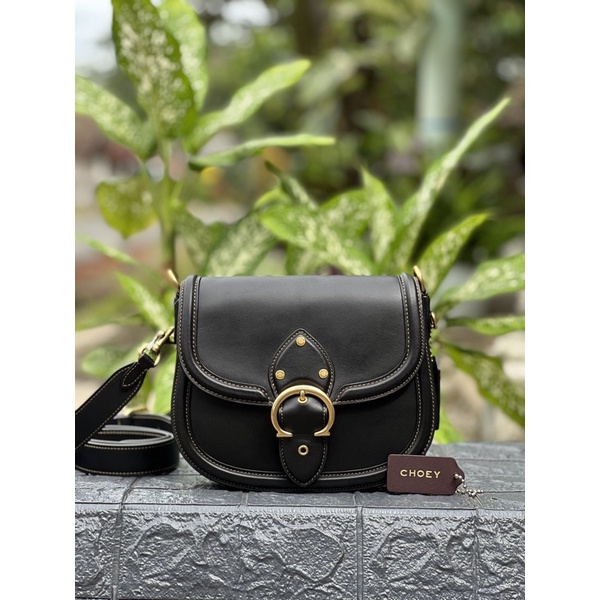 Coach Beat Saddle Bag in Black