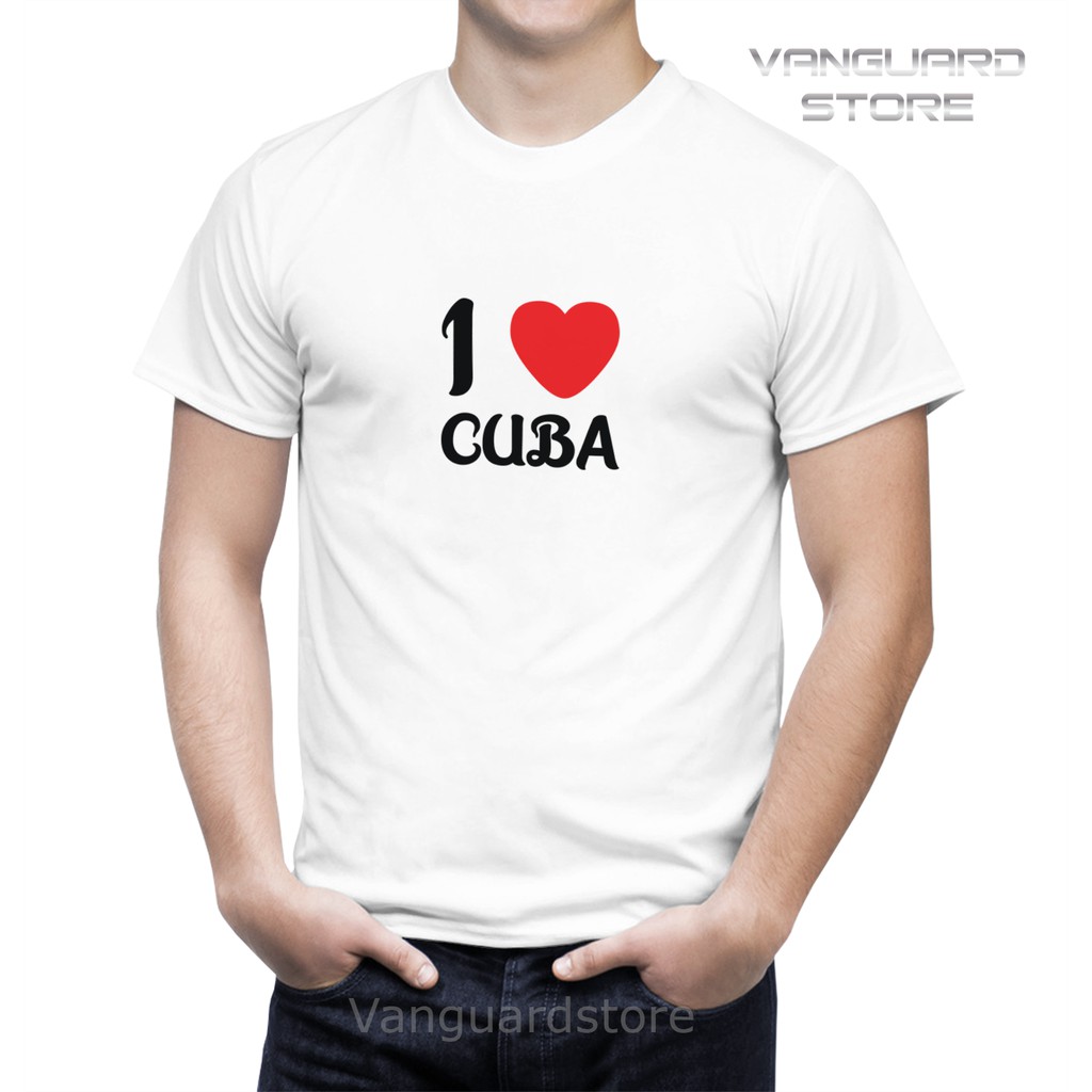 KAOS I LOVE CUBA COMBED 20S COWOK WANITA PRIA COWO UKURAN BAYI - DEWASA JUMBO BIG SIZE 0 - 4XL