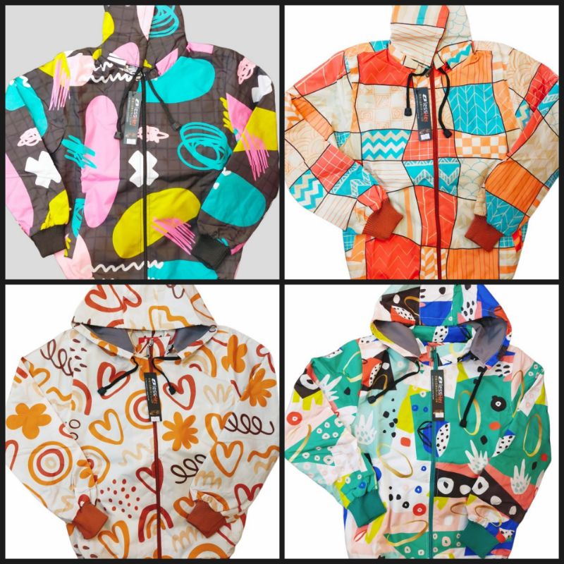 jaket printing wanita waterproof jaket sepeda wanita