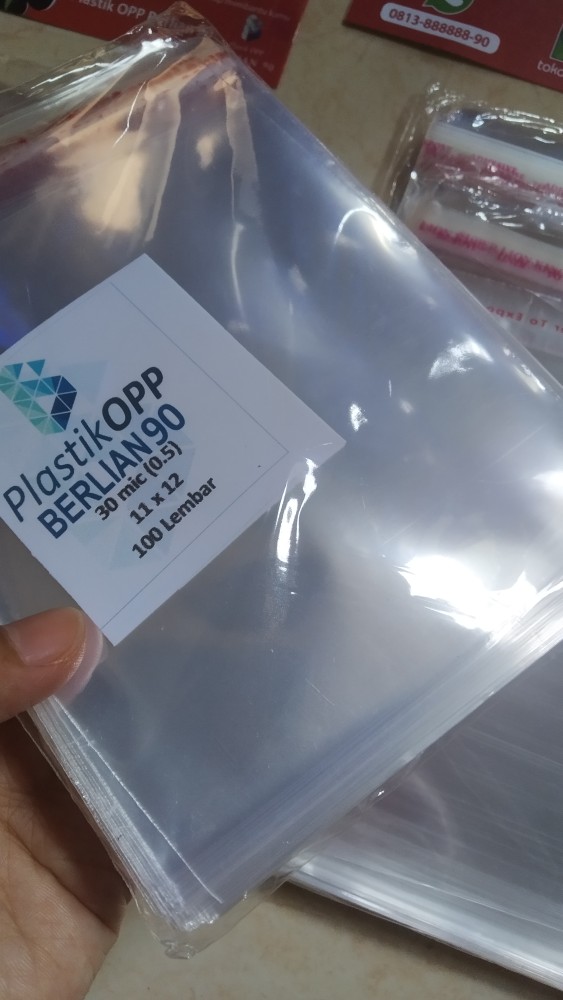 Plastik Opp Tebal 15 X 14 Cm 30 Micron (0,5) Isi 100 Pcs Plastik Kemasan / Plastik Roti