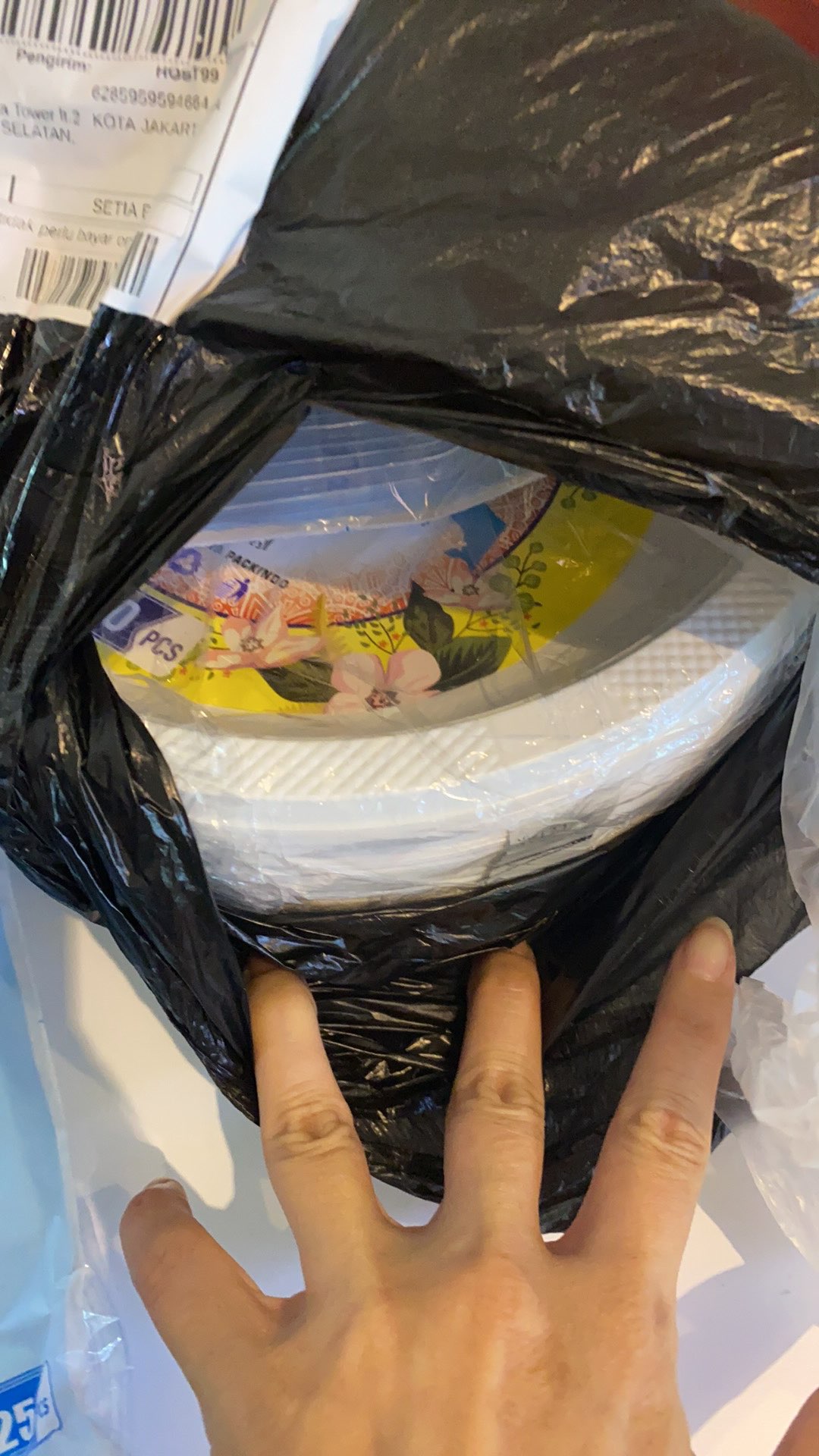 Piring Plastik Putih Susu P9 Besar Large Kue Ultah