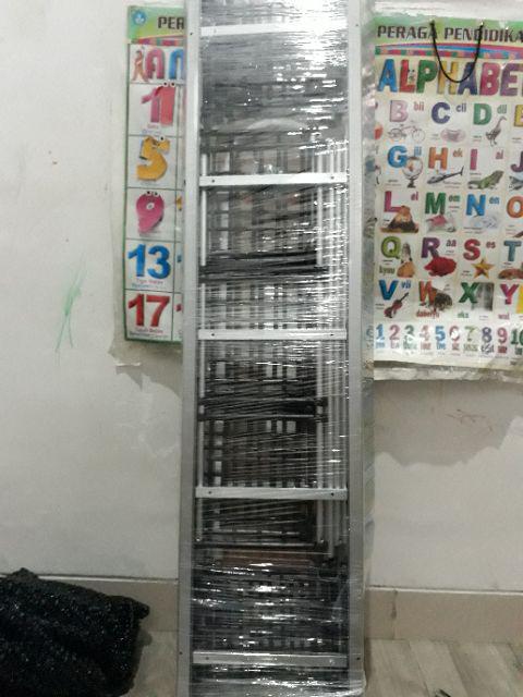 Glory Home Rak Tempat Sepatu Sandal Aluminium 5 Susun