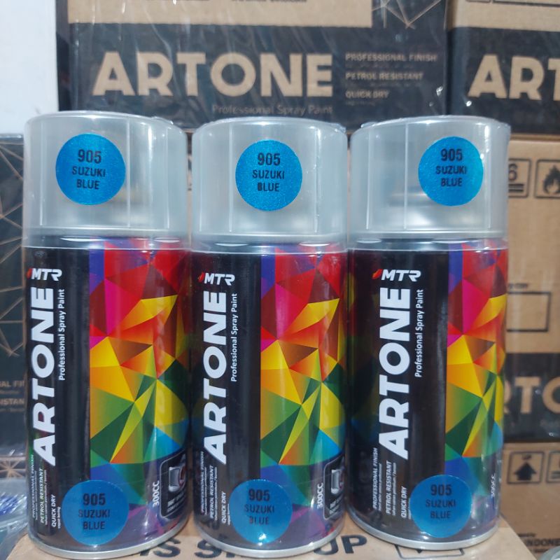 Pilok Pilok Cat Semprot MTR ARTONE Suzuki Blue 905 Candy Blue Biru Candy 300cc Ukuran Besar Tahan Bensin Semprotan Bisa diputar Miring dan Lurus ( Horizontal dan Vertical)