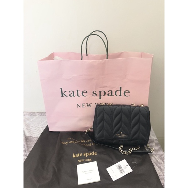 [PRELOVED-LIKE NEW] KATE SPADE MINI EMELYN BRIAR LANE QUILTED BLACK