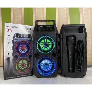 ￼BIG BASS Speaker bluetooth nixnox 2s88 FREE MIC speaker aktif termurah big bass