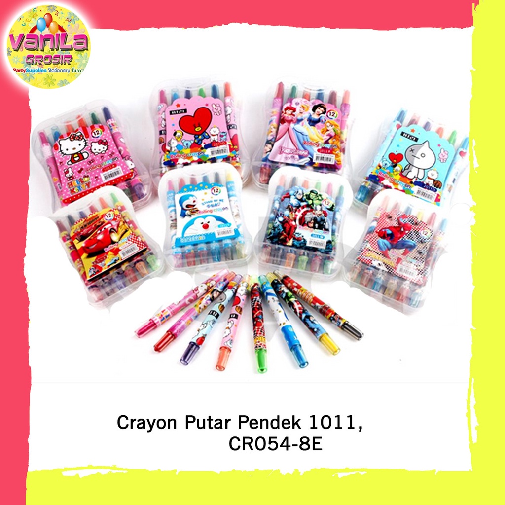 

(12Pcs) Crayon putar Karakter Cewek & Cowok, Crayon mewarnai Karakter Cewek & Cowok