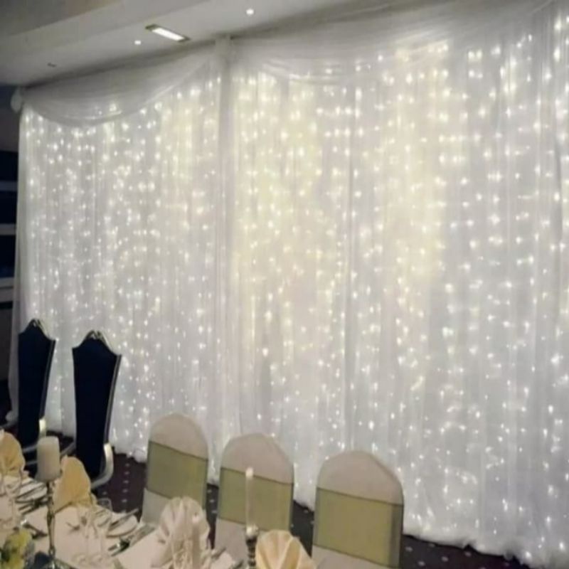 Lampu Natal LED Putih | Lampu Hias Dekorasi Kamar | Lampu Kelap Kelip Cafe