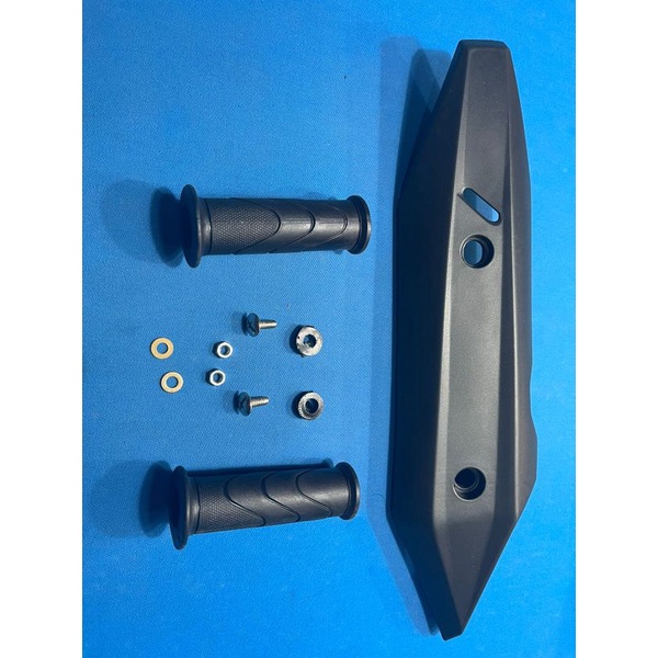 cover knalpot vario 150 old + baut paket set handgrip standar honda
