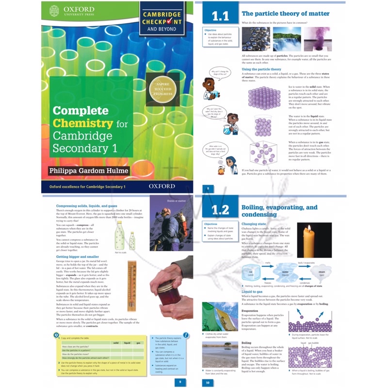 Oxford Complete Biology / Chemistry / Physics / Mathematics 1 2 3 for Cambridge Lower Secondary 1 Checkpoint | Buku Biologi Kimia Fisika Matematika SMP-2
