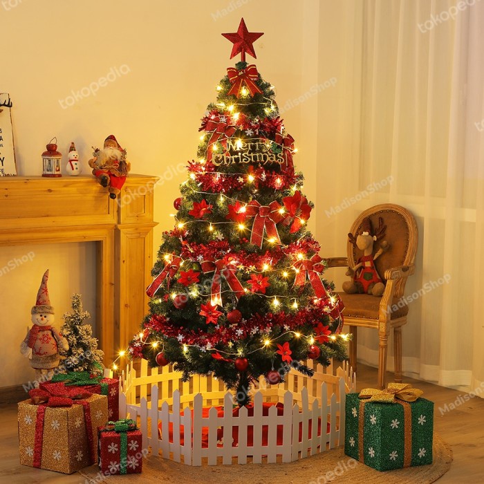 Pohon Natal PP PVC Murah Christmas Tree 2 meter Murah Dekorasi Natal GROSIR Pohon Natal Murah 60CM 90CM 120CM 150CM