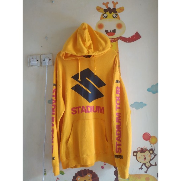 {SOLDOUT STORE} Purpose Stadium Tour X H&M Justin Bieber Tour Merchandise Yellow Hoodie