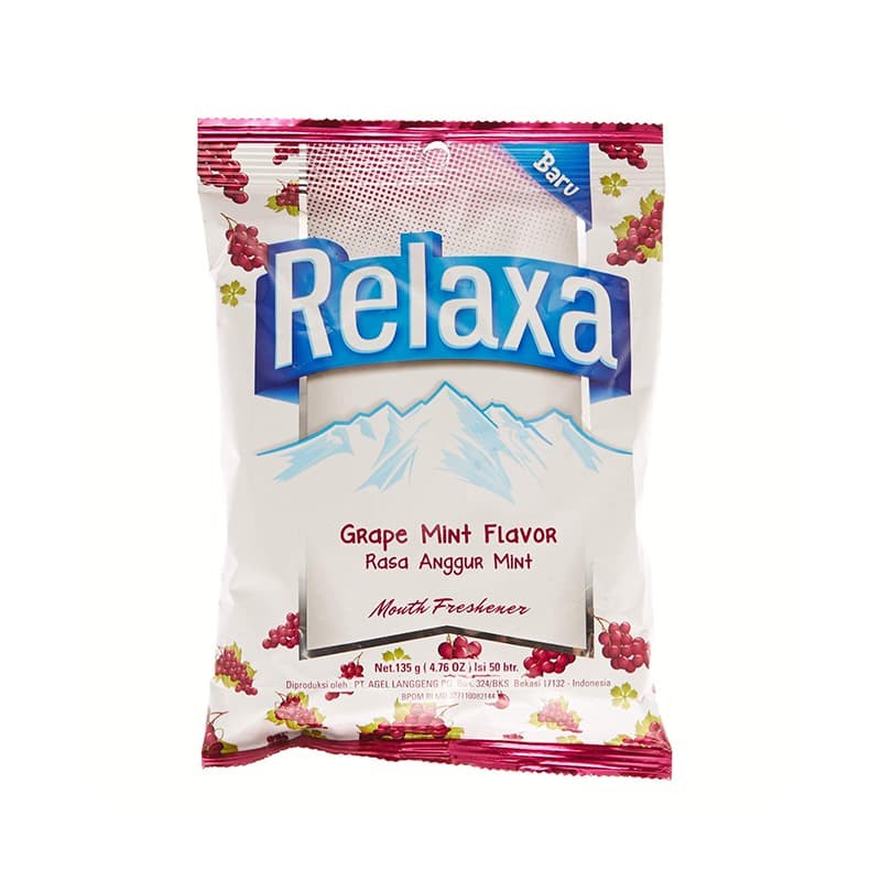 

RELAXA PERMEN WANGI GRAPE MINT 125 GRAM