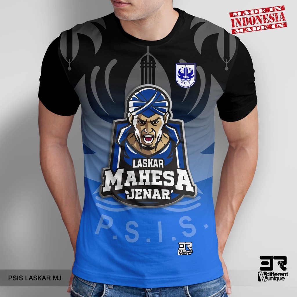 KAOS PRINT 3D DISTRO 3R UNISEX DEWASA & ANAK MOTIF SEPAK BOLA LOKAL PSIS SEMARANG ( PSIS LASKAR M J 