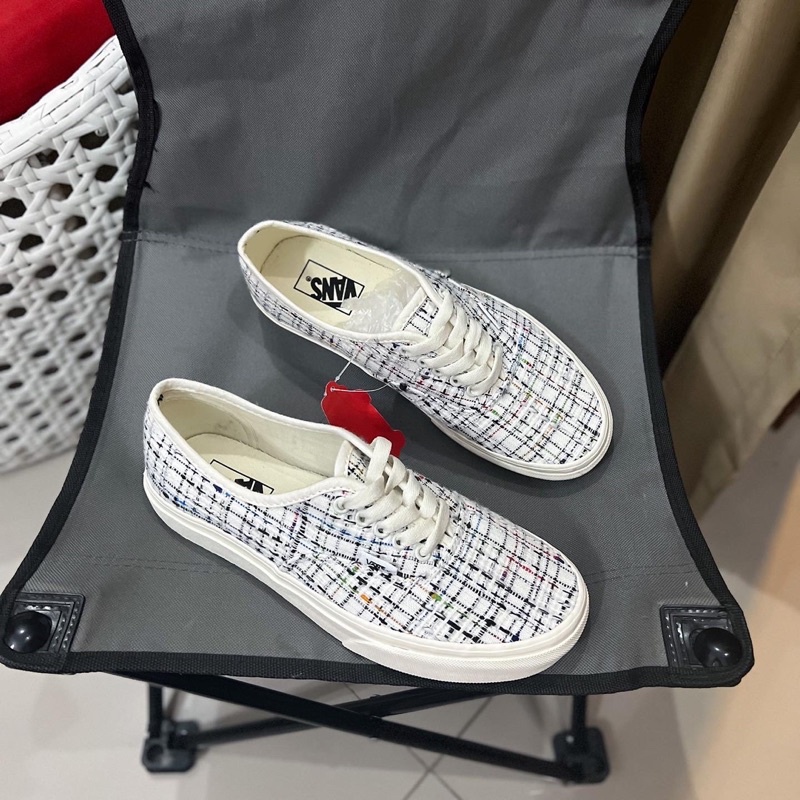 VANS AUTHENTIC WOVEN PLAID WHITE ORIGINAL