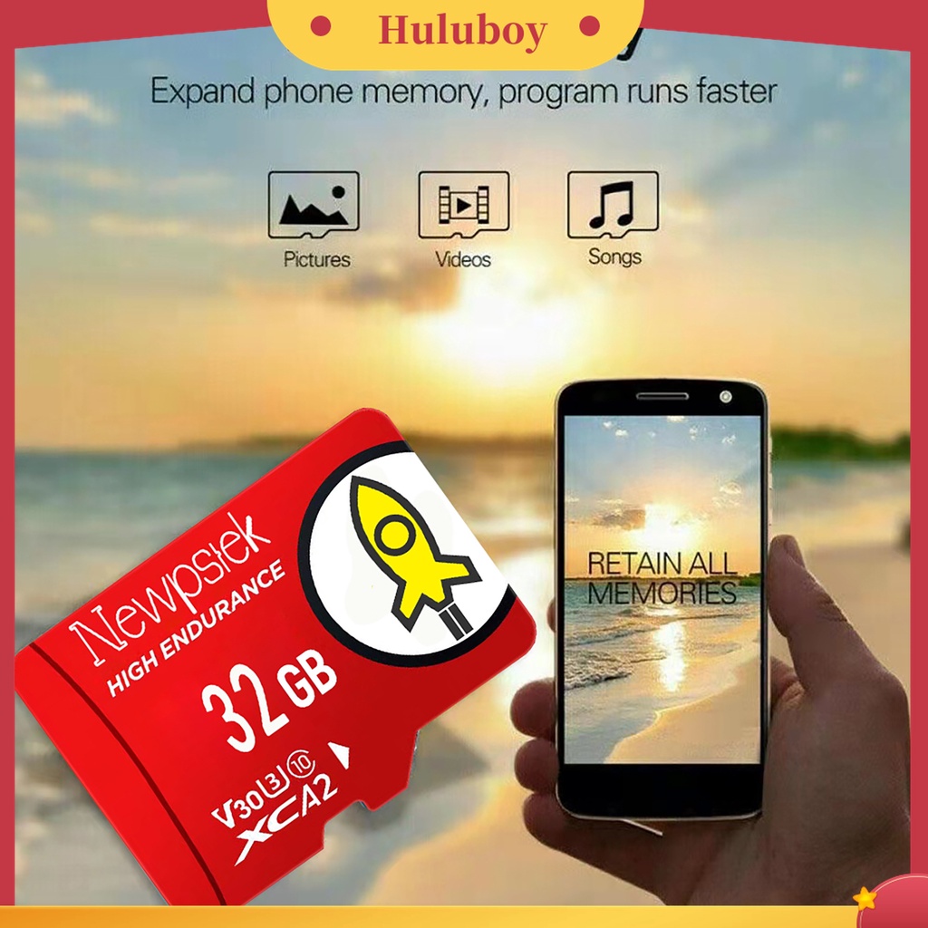 (Huluboy) Kartu Memori TF SD Card 32GB / 64GB / 128GB / 256GB / 512GB / 1tbpstek Anti Air