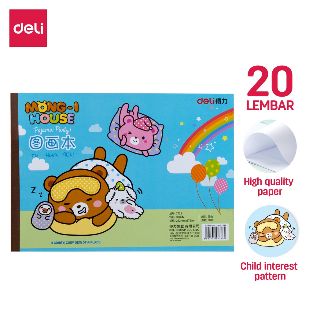 

Deli Buku Gambar 20 Lembar 5pcs cocok untuk anak anak 7718