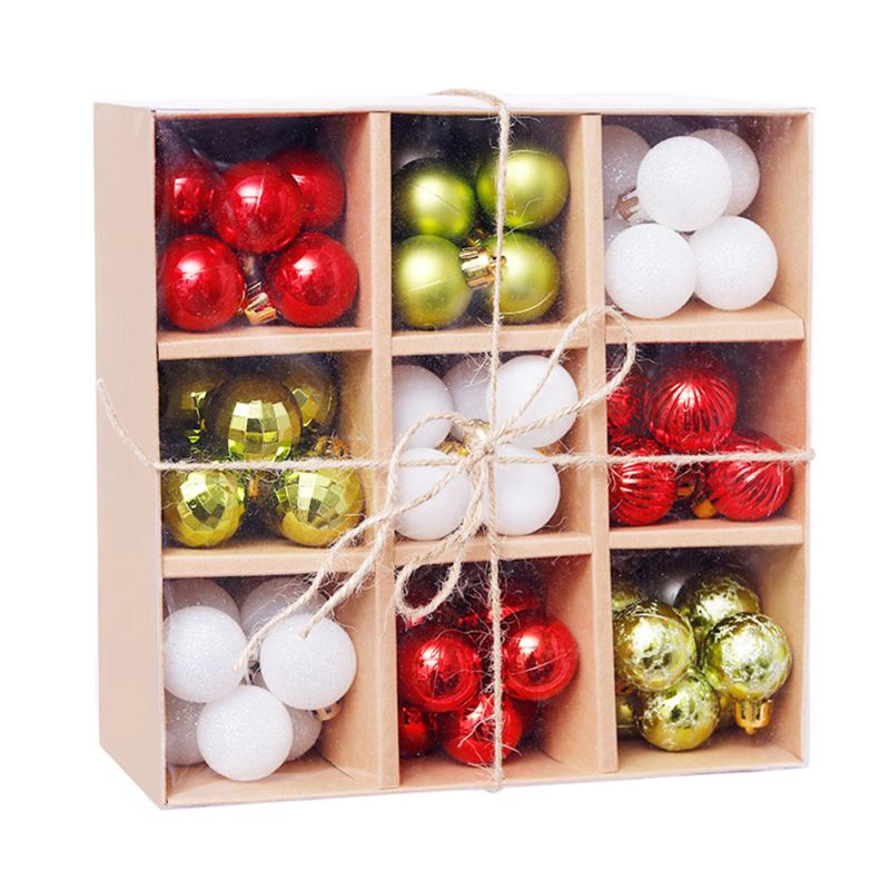 1 Kotak / 99pcs Ornamen Bola Ukuran 3cm Untuk Dekorasi Pohon Natal