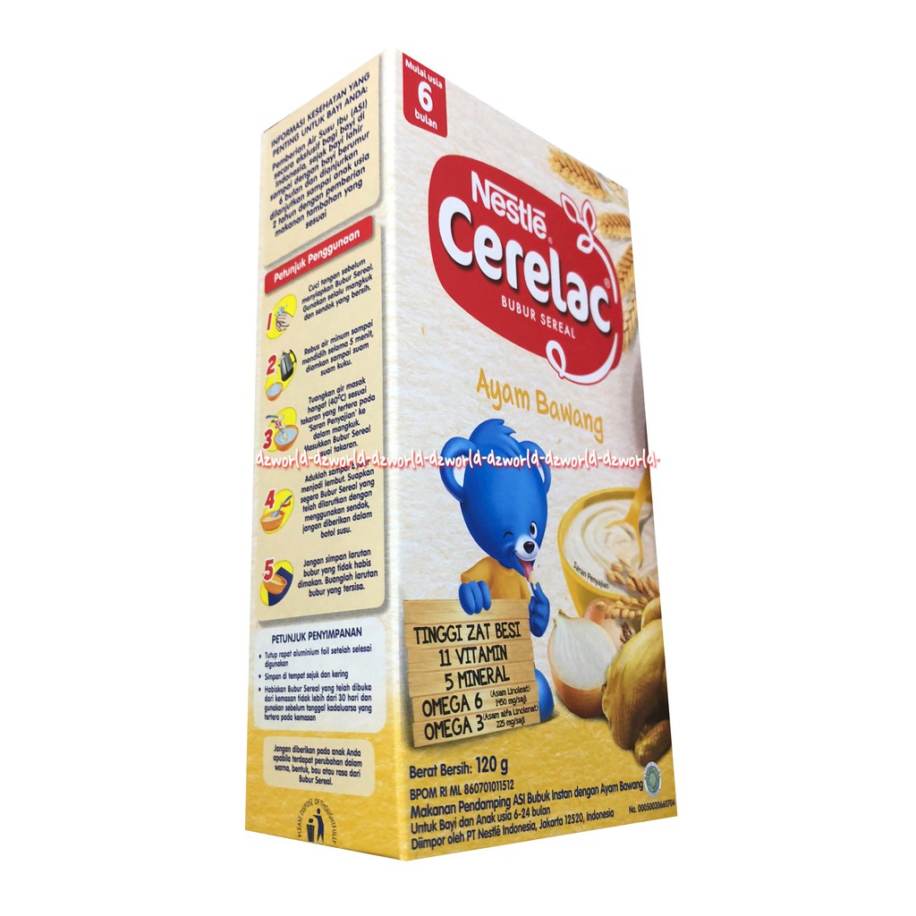 Nestle Cerelac Bubur Sereal Ayam Bawang 120gr Bubur Bayi Nesle Cerelak Bubur Bayi