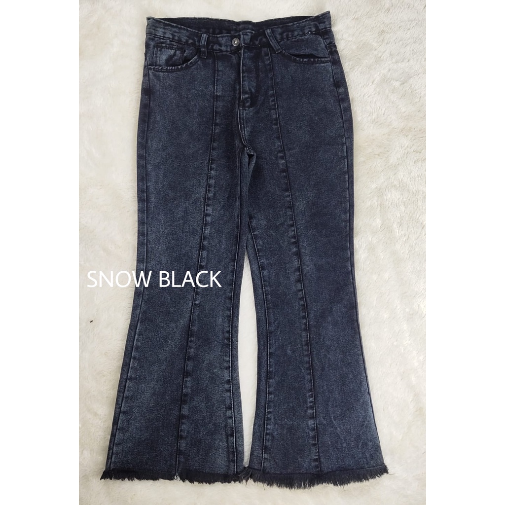 MAGCUN STORE - Celana Boyfriend Jeans Wanita - BF Cutbray Jeans - Boyfriend Cutbray FrondLine Rawis