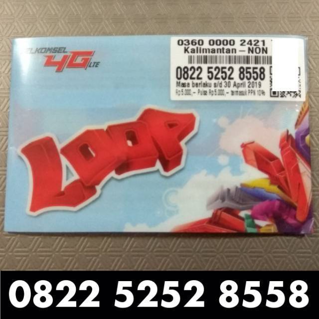 Nomor Cantik Simpati Loop - Segaris Keypad 4 Varian ABAB ABBA Couple