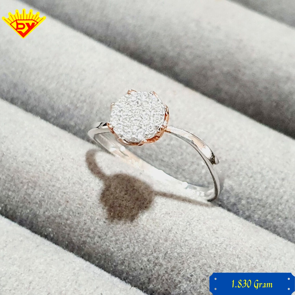 Cincin Emas Putih Kadar Emas 750