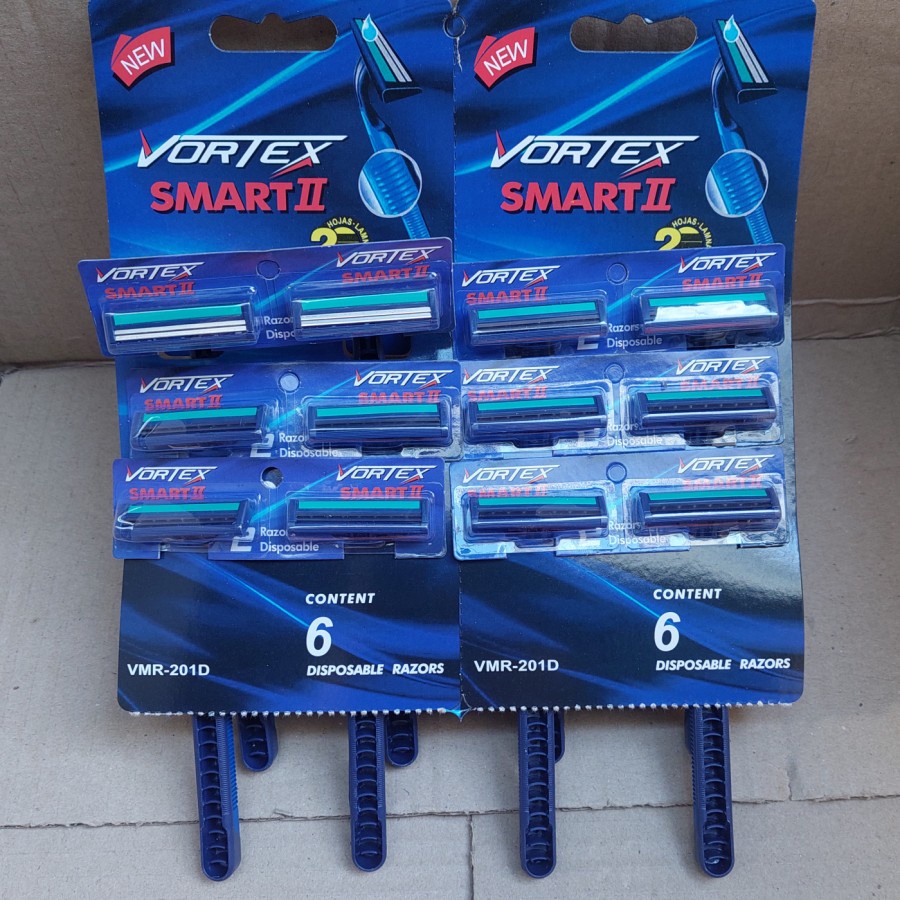 Alat Cukur Kumis dan Jenggot Biru 2 Mata Pisau Shavers Cukuran Bulu
