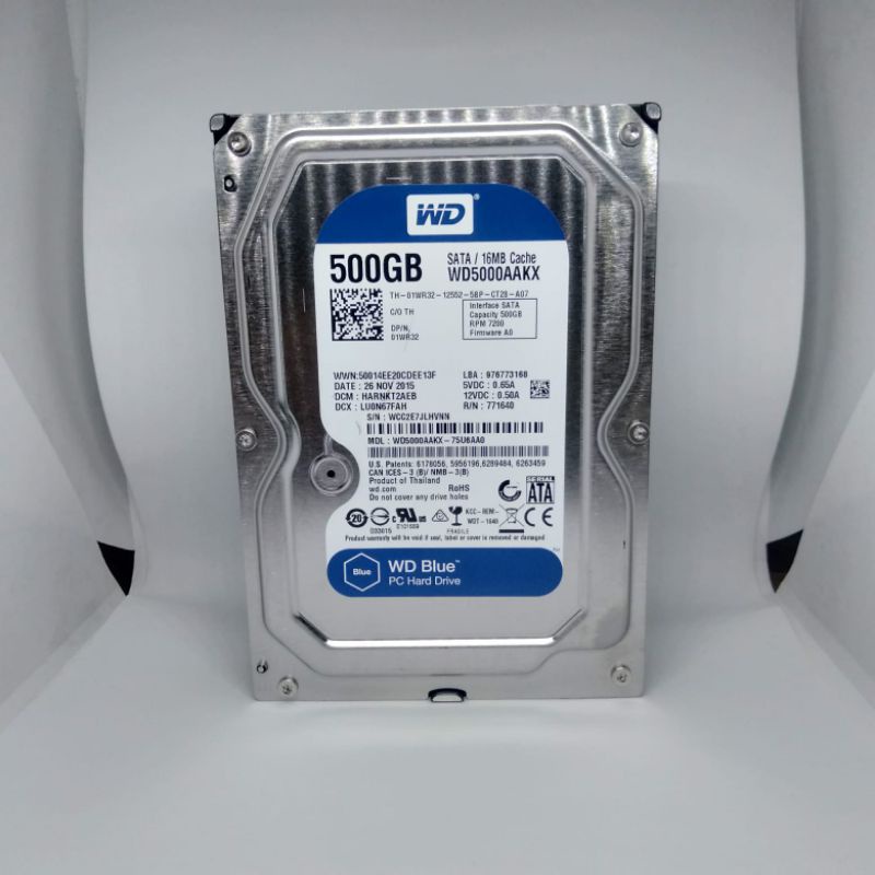 hardisk 500GB WD BLUE SATA 3.5" - Hdd internal PC Garansi 1 tahun