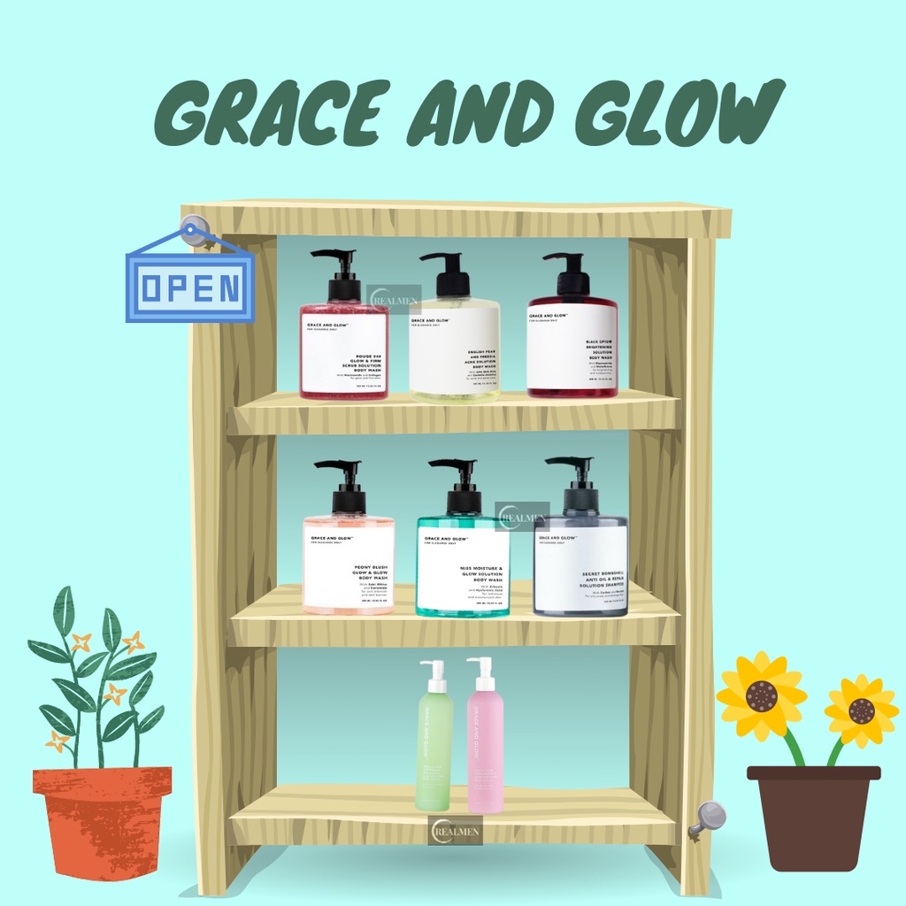 BPOM Grace &amp; Glow Black Opium Brightening - English Pear &amp; Freesia Anti Acne Body Wash  Body Scrub SABUN GRACE &amp; GLOW