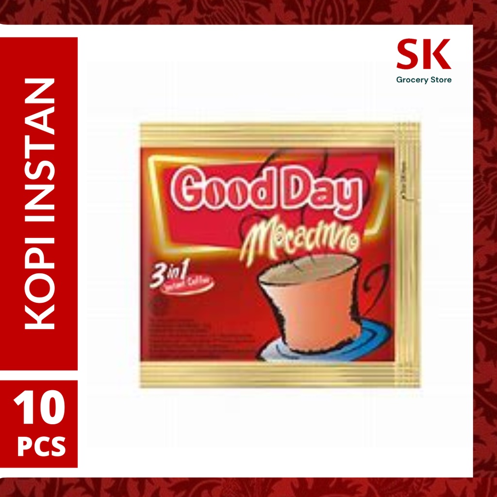 

[Harga Grosir] Kopi Good Day Mocacinno 20gr x 10pcs (1 Renteng)