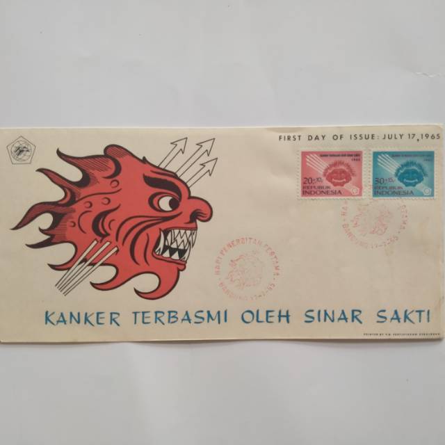 

SHP - Sampul Hari Pertama "Kanker terbasmi oleh sinar sakti" Tahun 1965