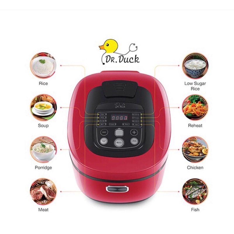 DR DUCK LOW CARB RICE COOKER + FREE KNIFE SET ORIGINAL