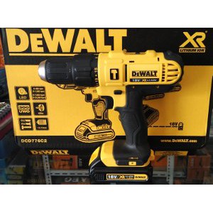 Jual DeWalt dcd 776 c2  Cordless Hammer Impact Drill Mesin Bor Tembok Baterai 13mm DiskoN