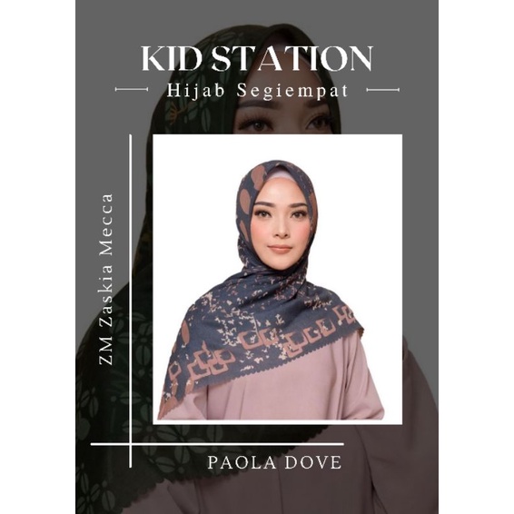 ZM Zaskia Mecca Paola Dove Hijab Segiempat