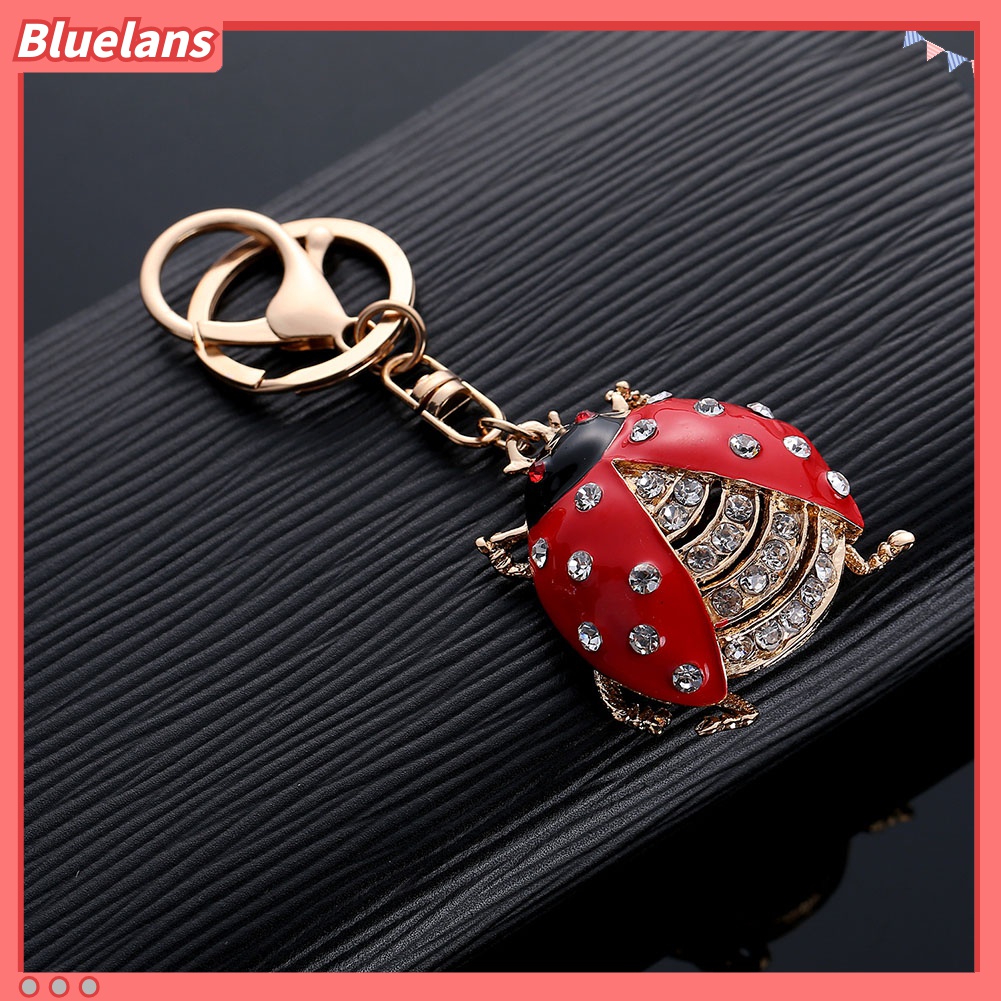 Gantungan Kunci Bentuk Kepik Lucu Hiasan Berlian Imitasi