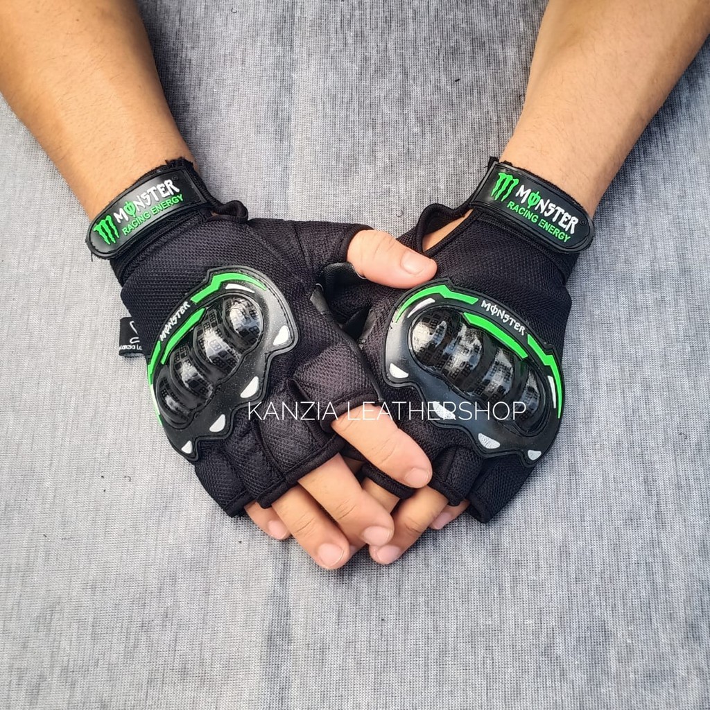 Kanzia Leathershop Sarung Tangan Motor KK Telapak Kulit