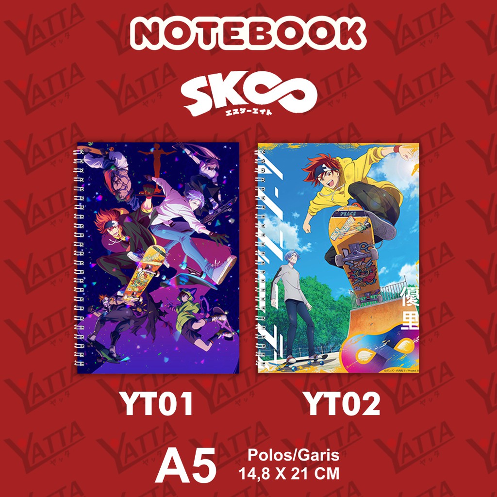 

Notebook Anime ukuran A5 14,6 cm x 21 cm SK8