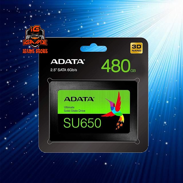 READY AGAN SSD ADATA SU650 480GB SATA III ( R/W Up to 520 / 450MB/s )