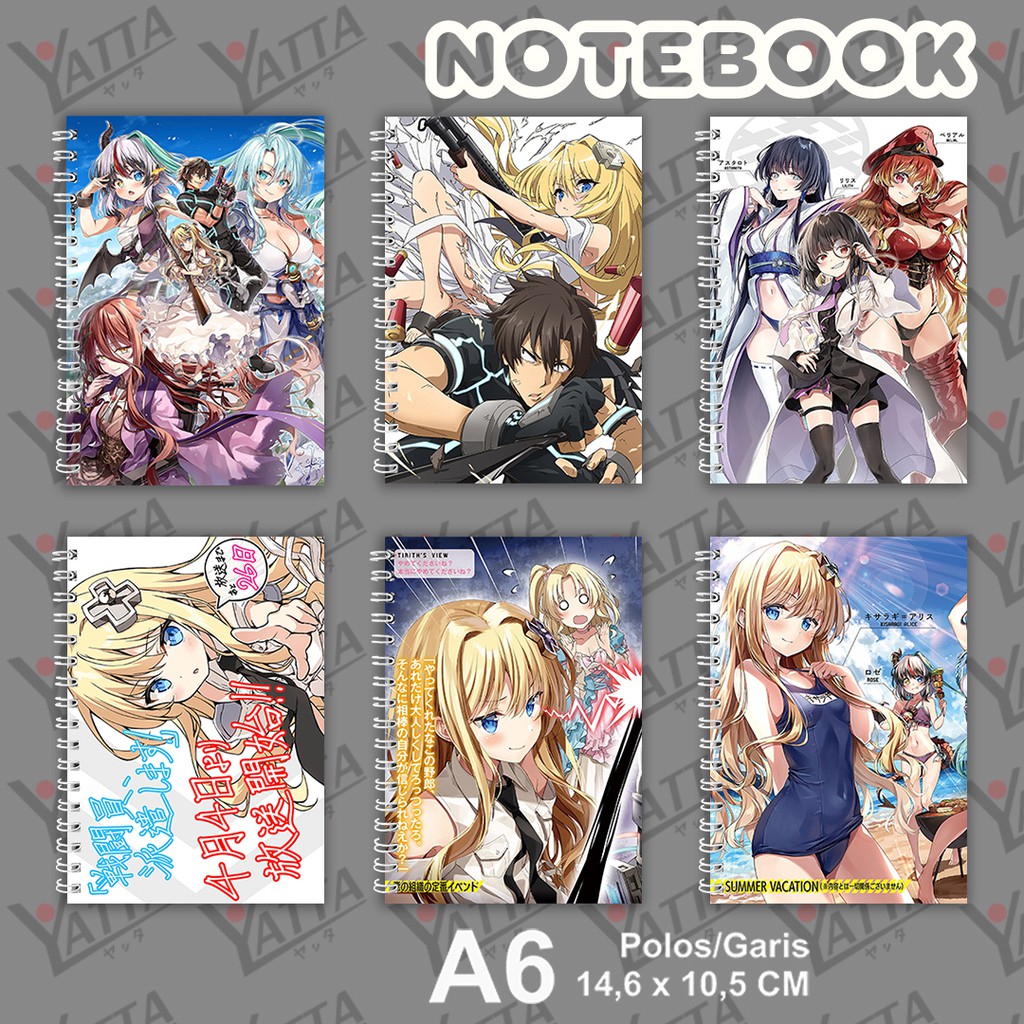 

Notebook Anime Ukuran A6 10,5 cm x 14,8 cm Sentouin, Hakenshimasu!