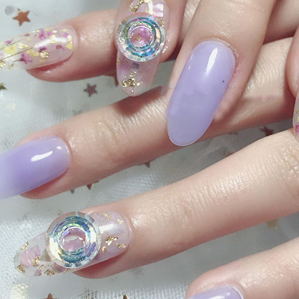 Mxbeauty Cincin Malaikat Kristal Perhiasan Warna-Warni Aurora Manikur Berlian DIY Nail Art Aksesoris